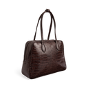 Markberg Elara Arbejdstaske Espresso Brown Croco
