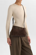 Markberg Avenya Crossbody Taske Dark Brown Suede