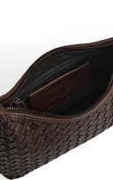 Markberg Avenya Crossbody Taske Dark Brown Flettet Læder