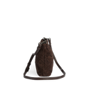 Markberg Celin Crossbody Taske Dark Brown Suede Weave
