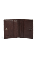 Markberg Amelia Kortholder Dark Brown Flettet Læder
