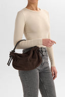 Markberg Zahara Håndtaske Dark Brown Suede