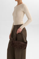 Markberg Lotus Taske Dark Brown Suede