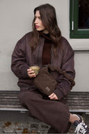 Markberg Crave Håndtaske Dark Brown Corduroy